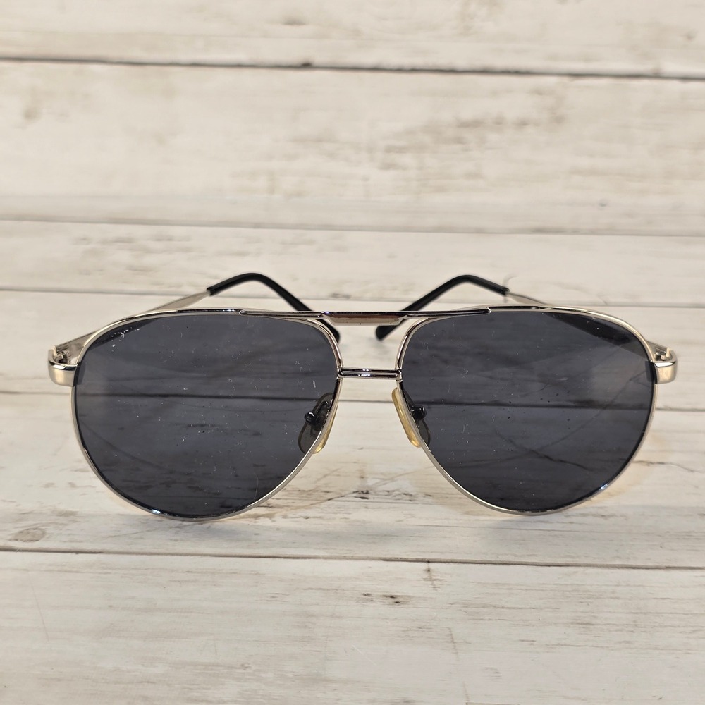 Cabana Silver Aviator‎ Sunglasses Dark Tint Lenses 10SM 58-14-135